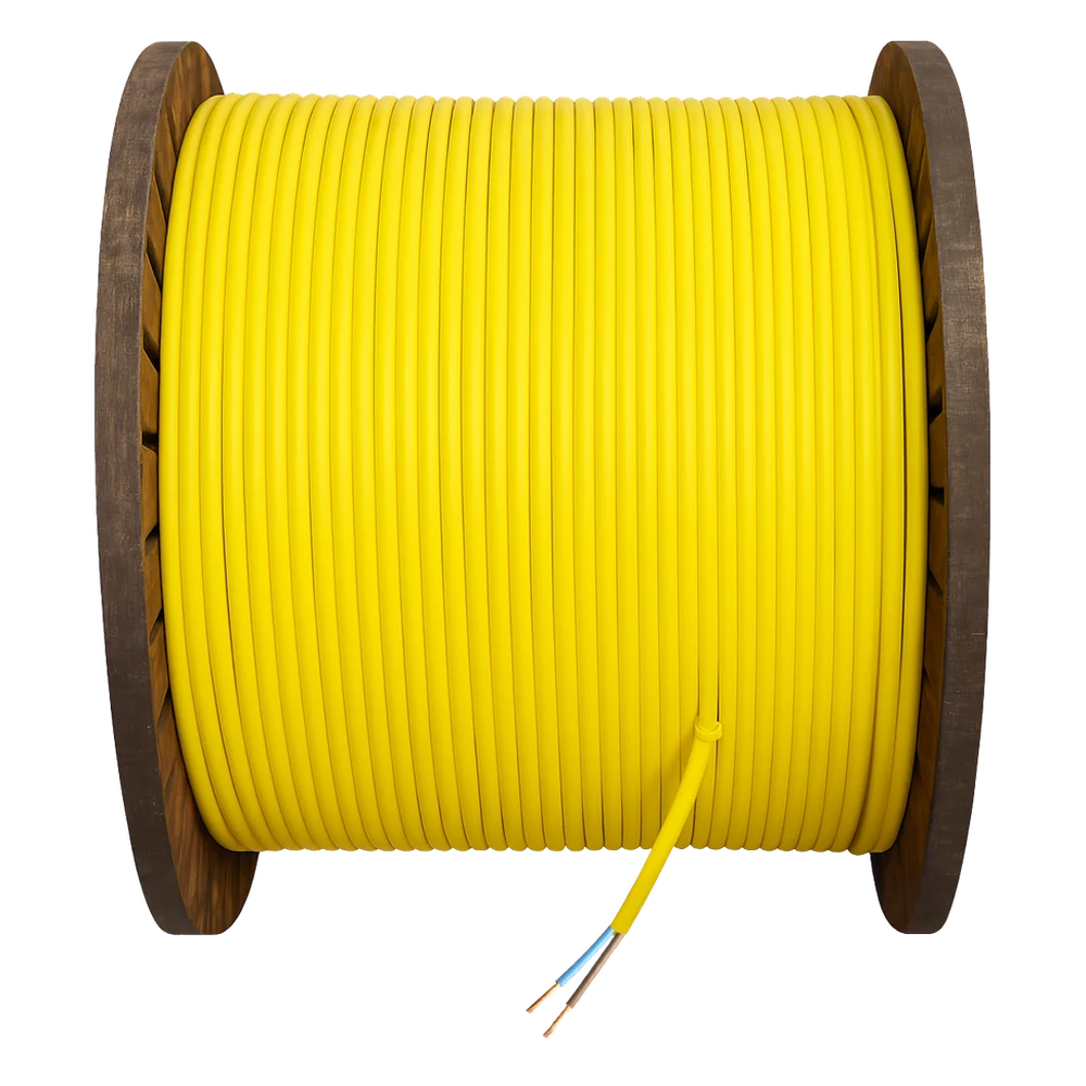 Bobina de cable subterráneo LS0H amarillo